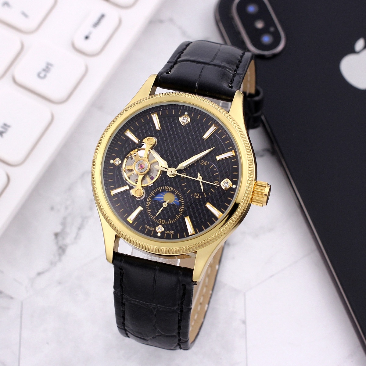 Mens wristwatches designer Automatic Mechanical watches high quality Boutique Steel Strap Designer Tourbillon watches for men Wholesale Watch gift, A2
Mens wristwatches designer Automatic Mechanical watches high quality Boutique Steel Strap Designer Tourbillon watches for men Wholesale Watch gift, A2