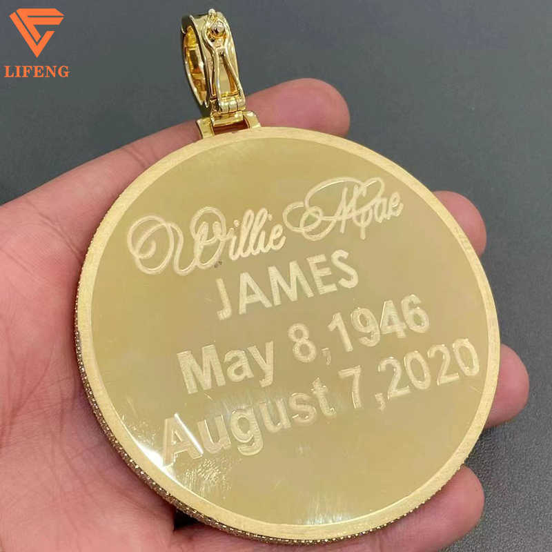 Custom Hip Hop Mens Jewelry Vvs Moissanite Iced Out Jesus Sterg Sier Gold Rapper Pendant Necklace