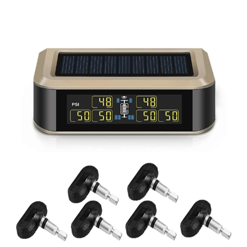 CAREUD Solar Bus RV Truck TPMS Wireless Tire Pressure Monitoring System With 6 External/Internal Sensors Max 130 PSI-1
CAREUD Solar Bus RV Truck TPMS Wireless Tire Pressure Monitoring System With 6 External/Internal Sensors Max 130 PSI-1