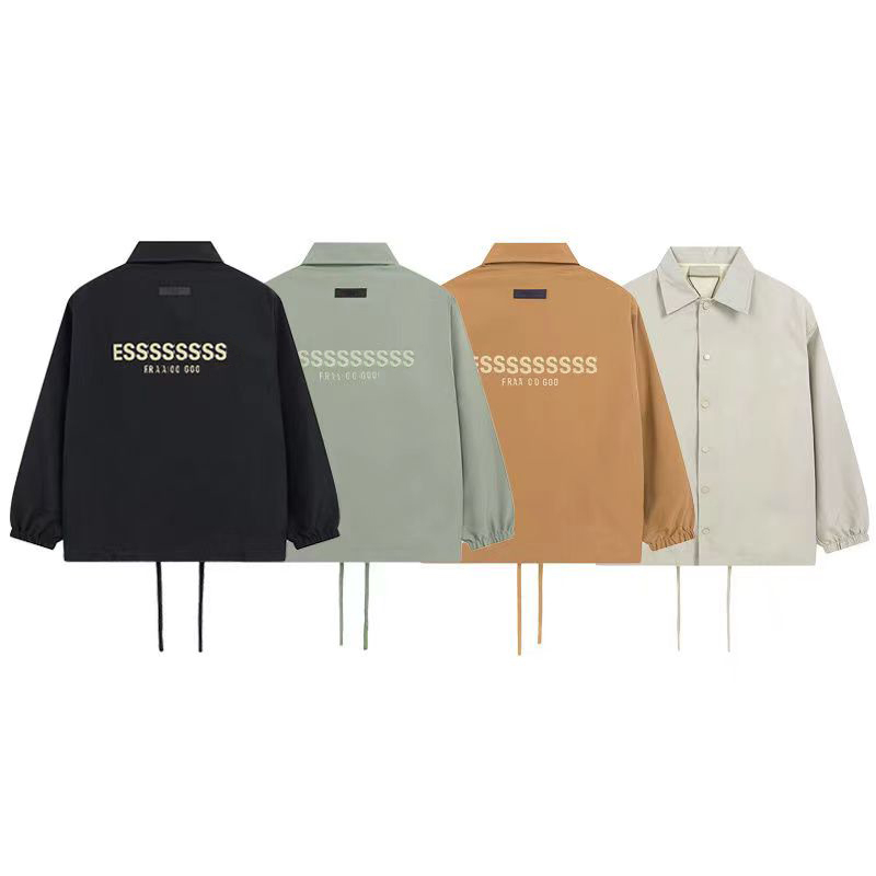 Jacket Mens Designer Jacket Coats Fashion Lapel Button Letter Printing Drawstring Jackets Men Spring Autumn Breathable Mesh Pocket Coat Sports Casual Couple