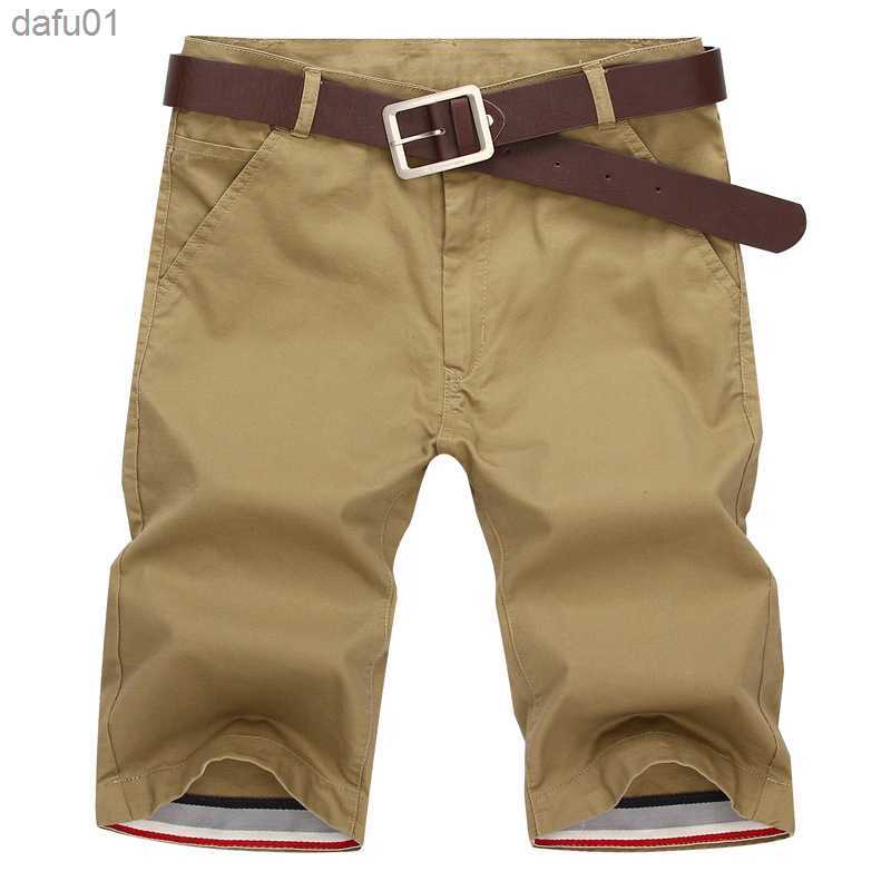 Men's Shorts Men s Summer Fashion Casual Cotton Slim Bermuda thin Beach Shorts male Joggers Trousers Five points Shorts Asian size L230520