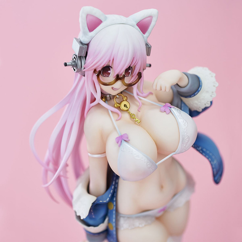 Funny Toys Nitro Super Sonic Super Sonico White Cat Ver. PVC Action Figure Anime Sexy Figure Model Toys Collection Doll Gift