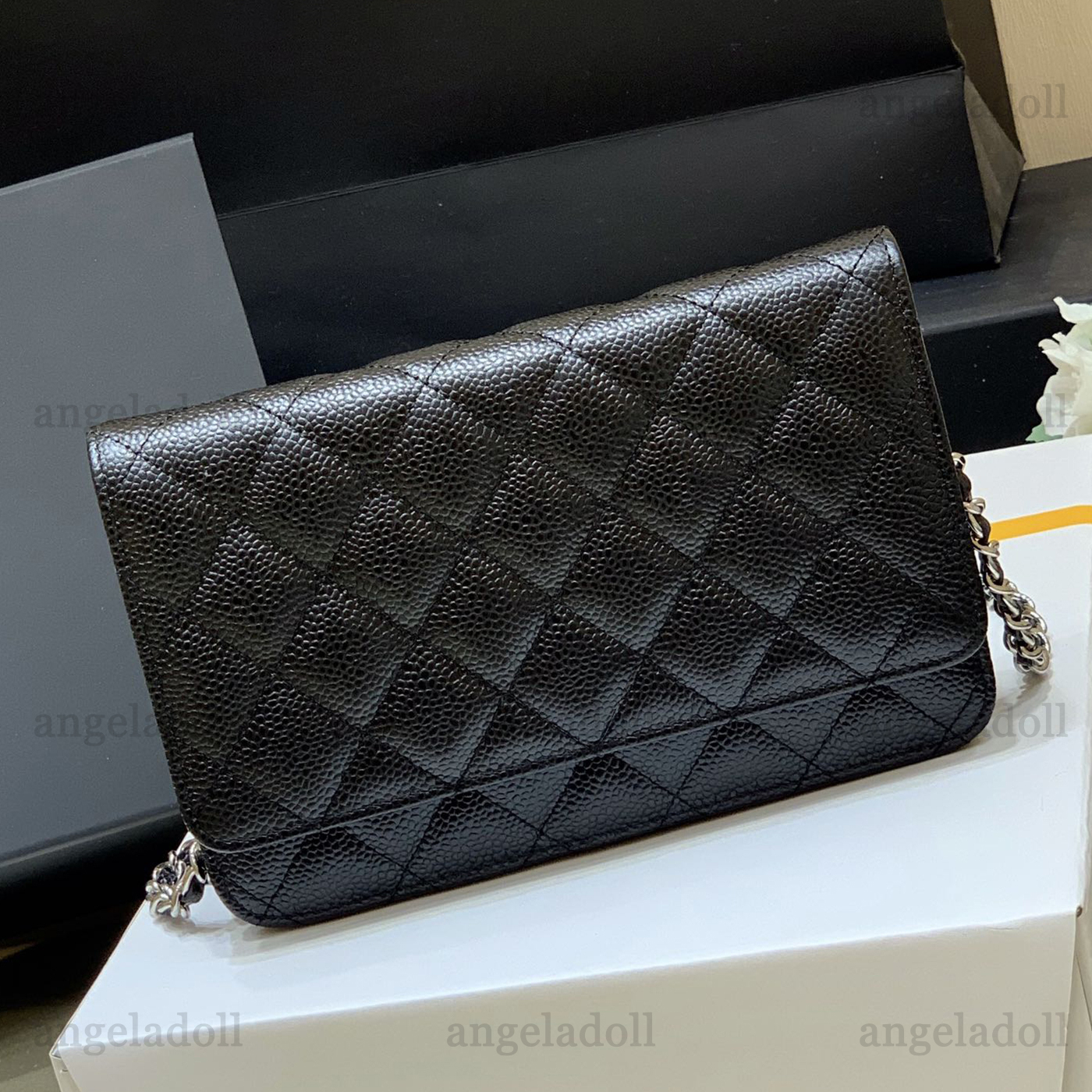 10A Mirror Quality Designers Wallet On Chain Bag Mini 19cm Flap Quilted Black Purse Womens Real Leather Caviar Lambskin Handbag Shoulder Box Bag With Card Holder Slot, Grey caviar
10A Mirror Quality Designers Wallet On Chain Bag Mini 19cm Flap Quilted Black Purse Womens Real Leather Caviar Lambskin Handbag Shoulder Box Bag With Card Holder Slot, Grey caviar