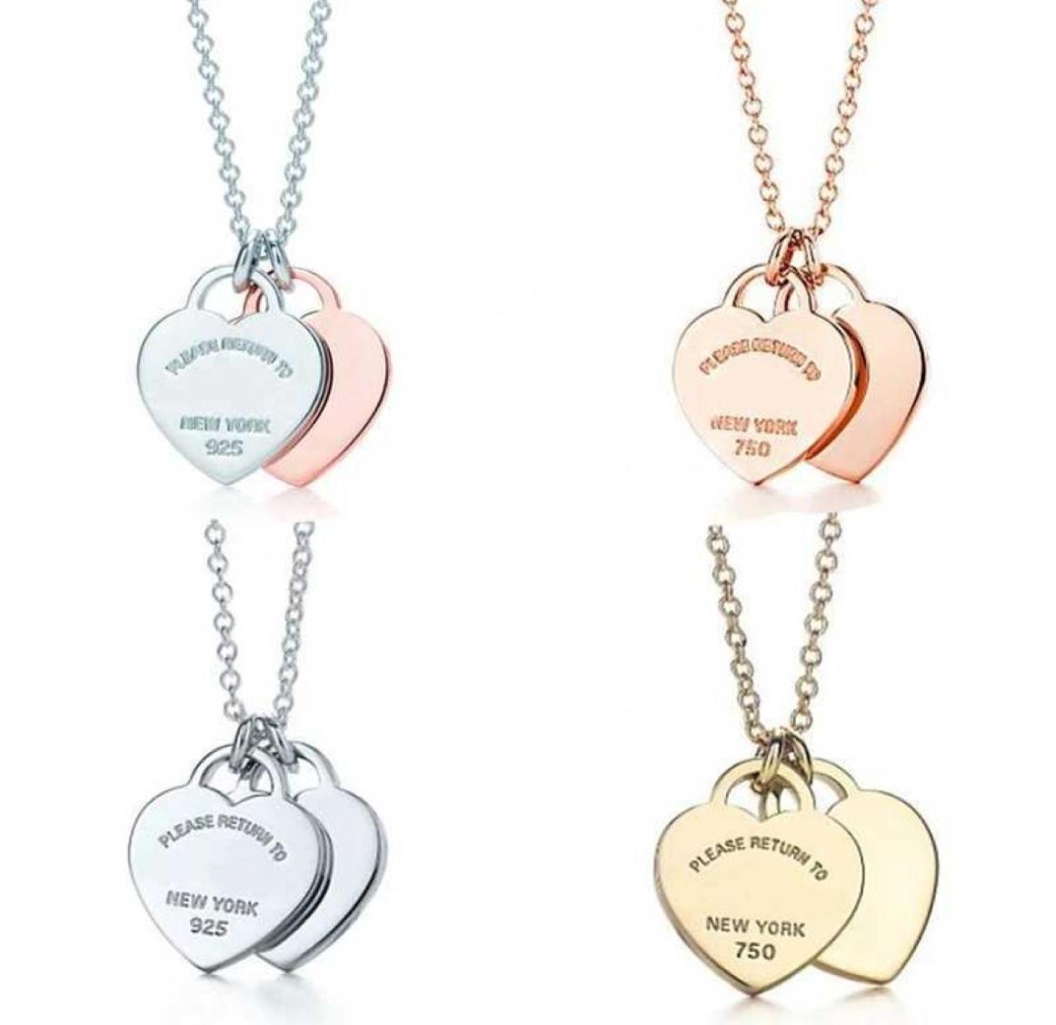 Classic 925 Sterling Silver Necklace Double Heart Pendant women039s fashion jewelry original 11 high quality return 2106219473248
Classic 925 Sterling Silver Necklace Double Heart Pendant women039s fashion jewelry original 11 high quality return 2106219473248