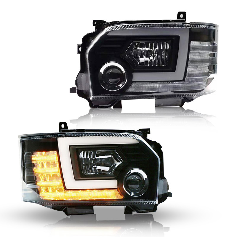 Car Tuning Front Headlights For Toyota Hiace 2005-20 18 Headlight LED Running Lights Bi-Xenon Beam Fog Lights