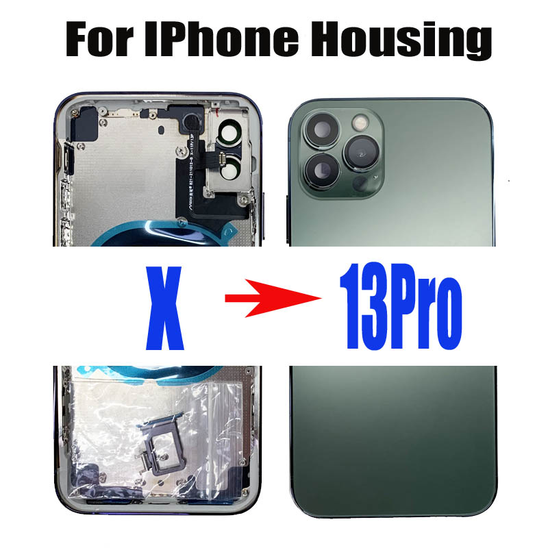 DIY Back Cover Housing For X to 13 14 Pro Back Battery Middle Frame Replacement For iPhone X Like 13 Pro Housing, X to iPhone 13Pro
DIY Back Cover Housing For X to 13 14 Pro Back Battery Middle Frame Replacement For iPhone X Like 13 Pro Housing, X to iPhone 13Pro