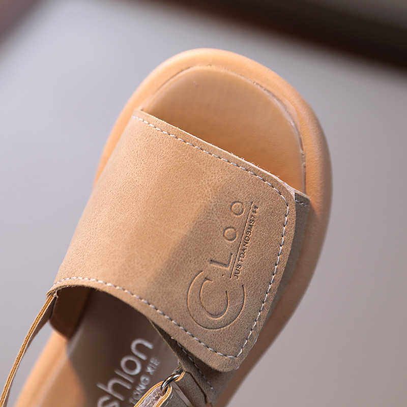 Sandals CAPSELLA KIDS Sandals for Boys Fashion Summer Shoes 1-3-6 Years Girls Open Toe Matte Leather Shoes Sandals Children Slippers R230529