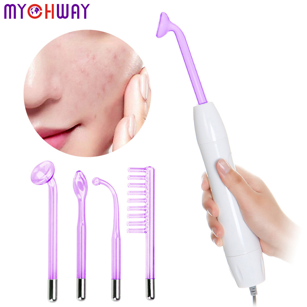 Face Massager Portable Electrode High Frequency Machine Remover Skin Care Face Hair Spa Wand Massager 230526