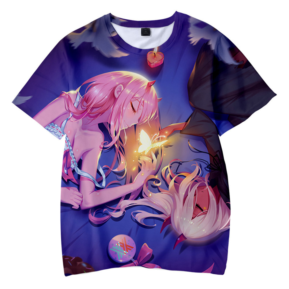 Men's Tracksuits Darling In The Franxx T Shirts Anime Girl Zero Two 3D Printed Streetwear Men Women Fashion Oversized T Shirt Harajuku Tees Tops 