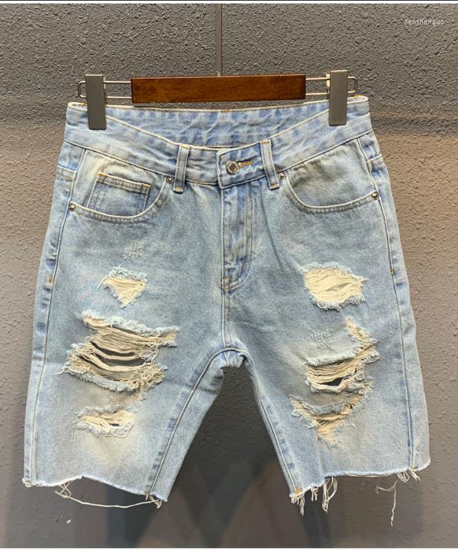 Men's Jeans Ripped Denim Shorts Men's Light Blue Fifth Pants Trendy All-match Loose Woolen Split Stitching Short
Men's Jeans Ripped Denim Shorts Men's Light Blue Fifth Pants Trendy All-match Loose Woolen Split Stitching Short