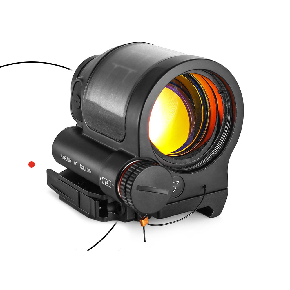 SRS Red Dot Sight 1x38 Solar Power Sealed Red Dot Reflex Sight w/ Quick Release Mount 38mm Wide Field of View Hunting Tactical