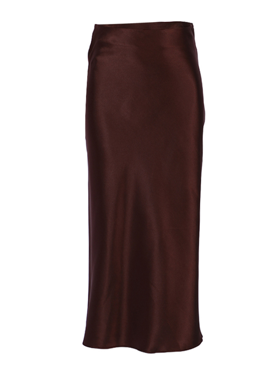 Purple Satin Silk Midi - High Waisted Summer Skirt For Women