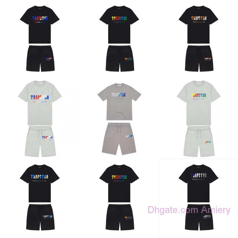 Mens And Womens Designer Tracksuits TRAPSTAR Letters Two Piece Set Summer Printed Outfits Short Sleeve T-shirt Tops Tee Shorts Pants Jogging Sportswear Custom Logo, 31
Mens And Womens Designer Tracksuits TRAPSTAR Letters Two Piece Set Summer Printed Outfits Short Sleeve T-shirt Tops Tee Shorts Pants Jogging Sportswear Custom Logo, 31