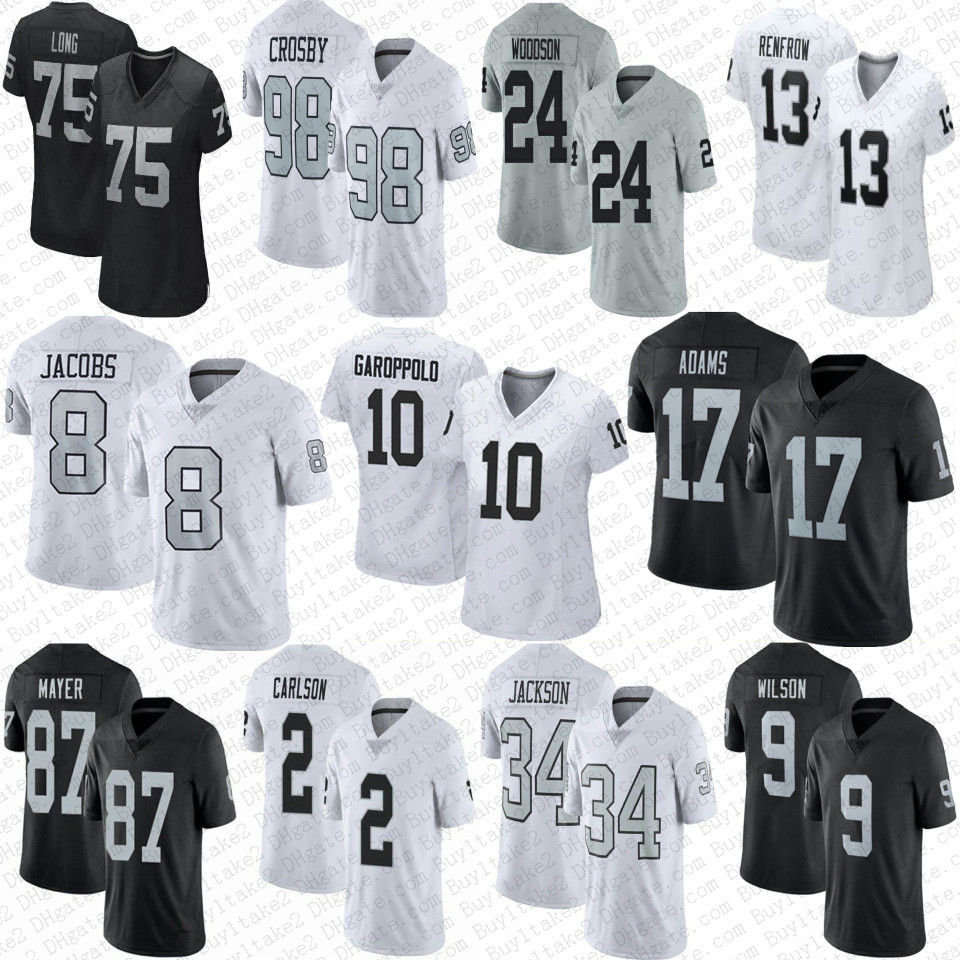 

Davante Adams Maxx Crosby Custom Football Jersey Hunter Renfrow Jimmy Garoppolo Jakobi Meyers Raiders Josh Jacobs Tyree Wilson Aidan O'Connell Michael Mayer Hooper, Mens