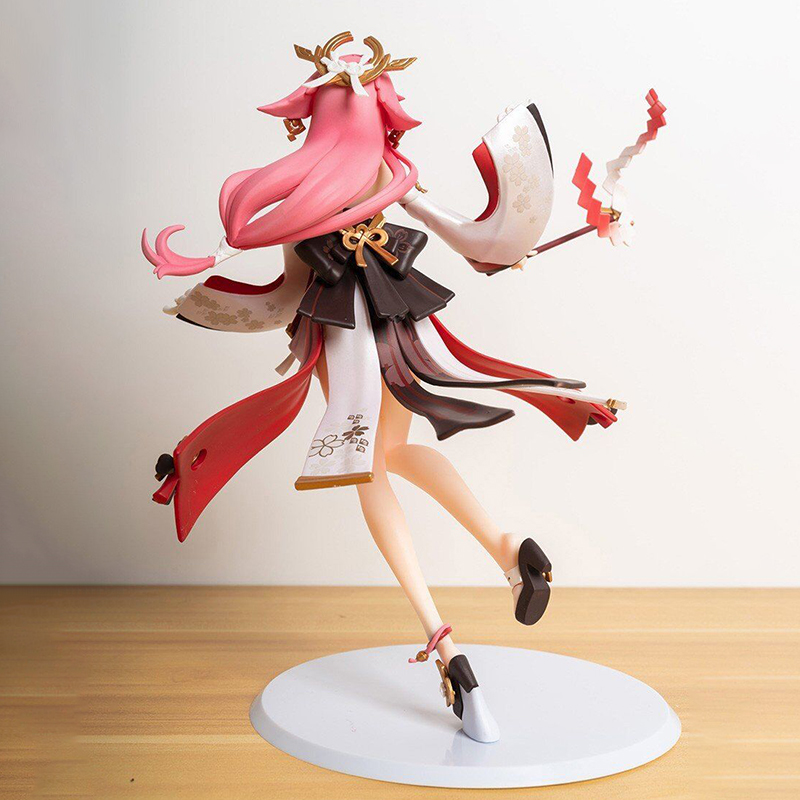 Funny Toys miHoYo Genshin Impact Yae Miko PVC Action Figure Anime Sexy Figure Model Toys Collection Doll Gift