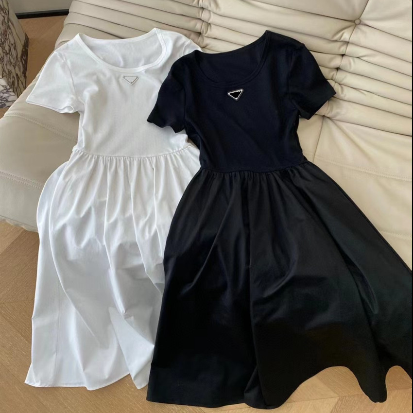 Woman Luxury Dresses Casual Short Sleeve Skirt Designer Triangle Outwear Clothing Summer Ball Gown Nylon with 100% Cotton SML, Black
Woman Luxury Dresses Casual Short Sleeve Skirt Designer Triangle Outwear Clothing Summer Ball Gown Nylon with 100% Cotton SML, Black