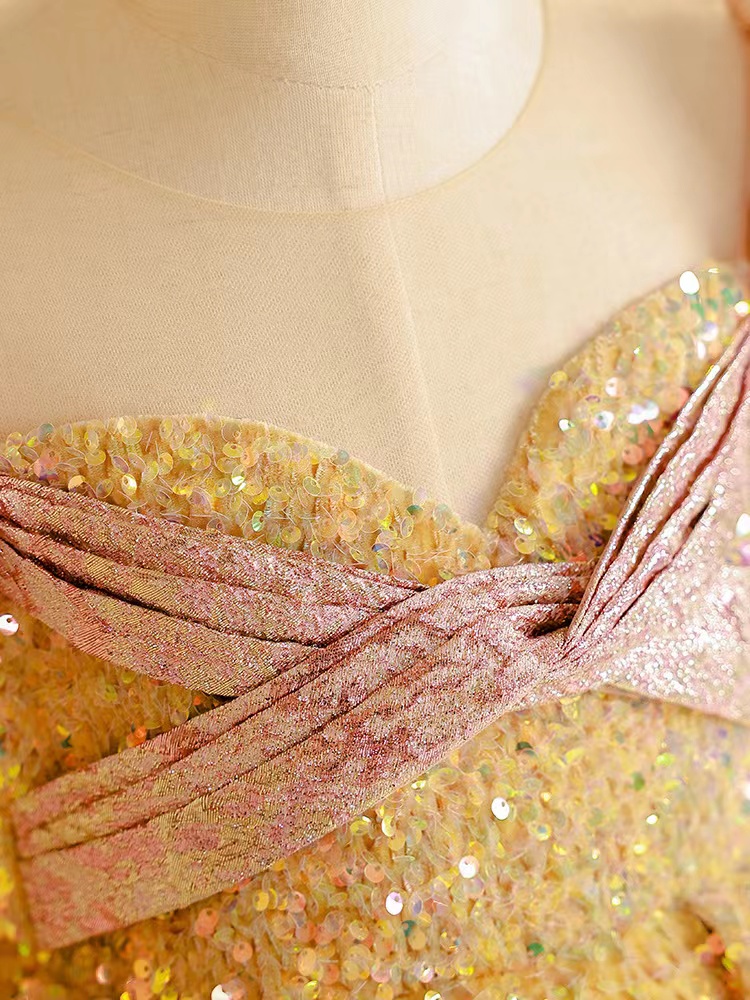 Lovely Gold Pink Flower Girl Dresses For Weddings Jewel Neck Crystal Beads Tulle Princess Girls Pageant Dress Short Sleeves Big Bow Kids Communion Gow