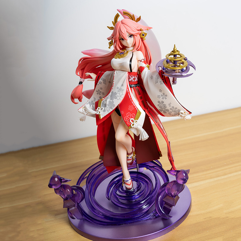 Funny Toys Genshin Impact Yae Miko GK PVC Action Figure Anime Figure Model Toys Collection Doll Gift