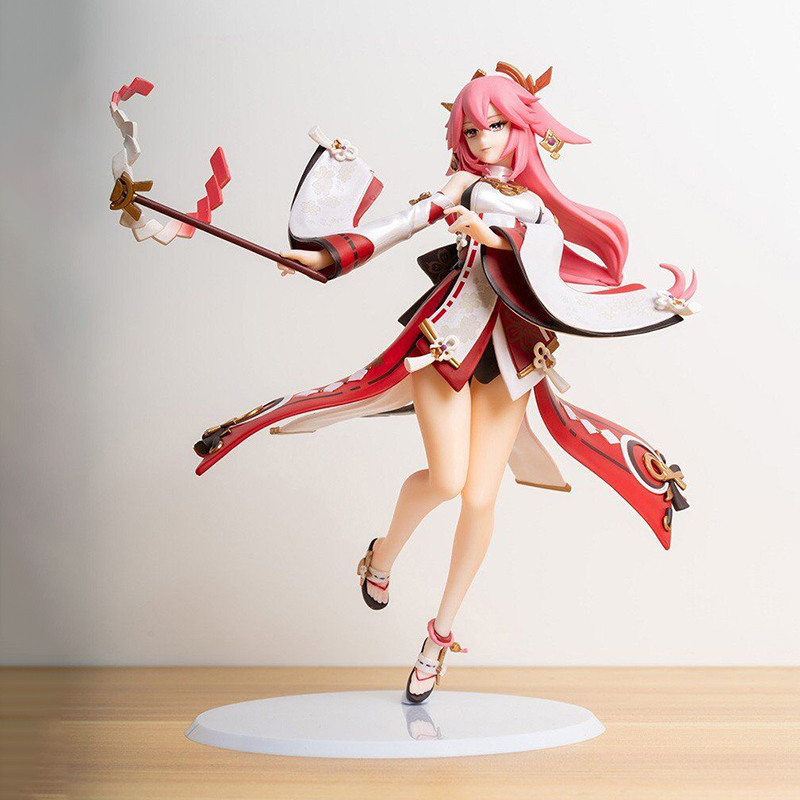 Funny Toys miHoYo Genshin Impact Yae Miko PVC Action Figure Anime Sexy Figure Model Toys Collection Doll Gift