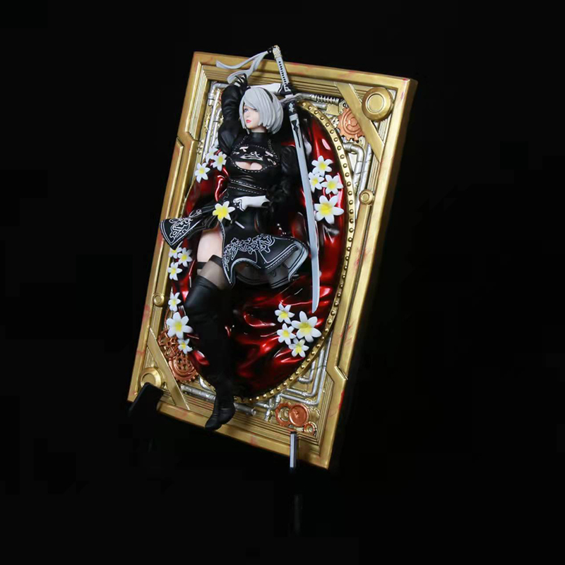 Funny Toys NieR Automata 2B YoRHa No. 2 Type B Photo Frame PVC Action Figure Anime Sexy Figure Model Toys Collection Doll Gift