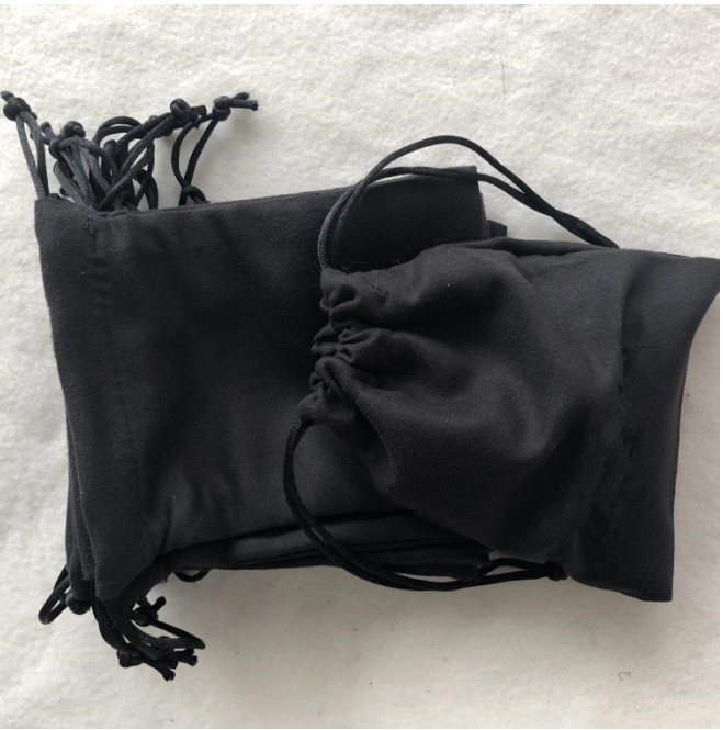 Gift Wrap black cloth dust bag fashion packing 2C package string bag for jewelry double side printed storage case 13X10Cm5137236