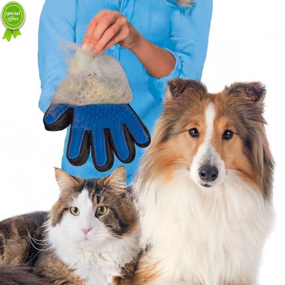 New For Cats Glove Pet Grooming Brush Comb Cat Hackle Pet Deshedding Brush for Animal Dog Pet Hair Gloves for Dog Grooming