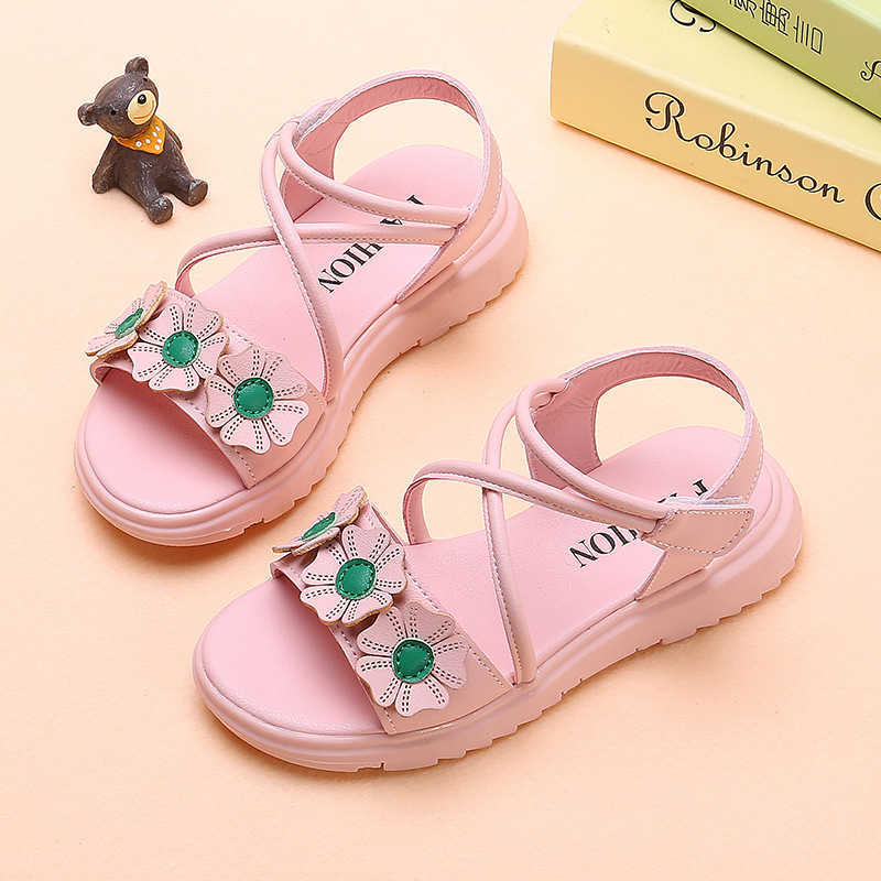 Sandals Sandals Summer Kids Shoes Fashion Sweet Princess Flower Children Sandals for Girls Toddler Baby Soft Breathable Girl Shoes R230529