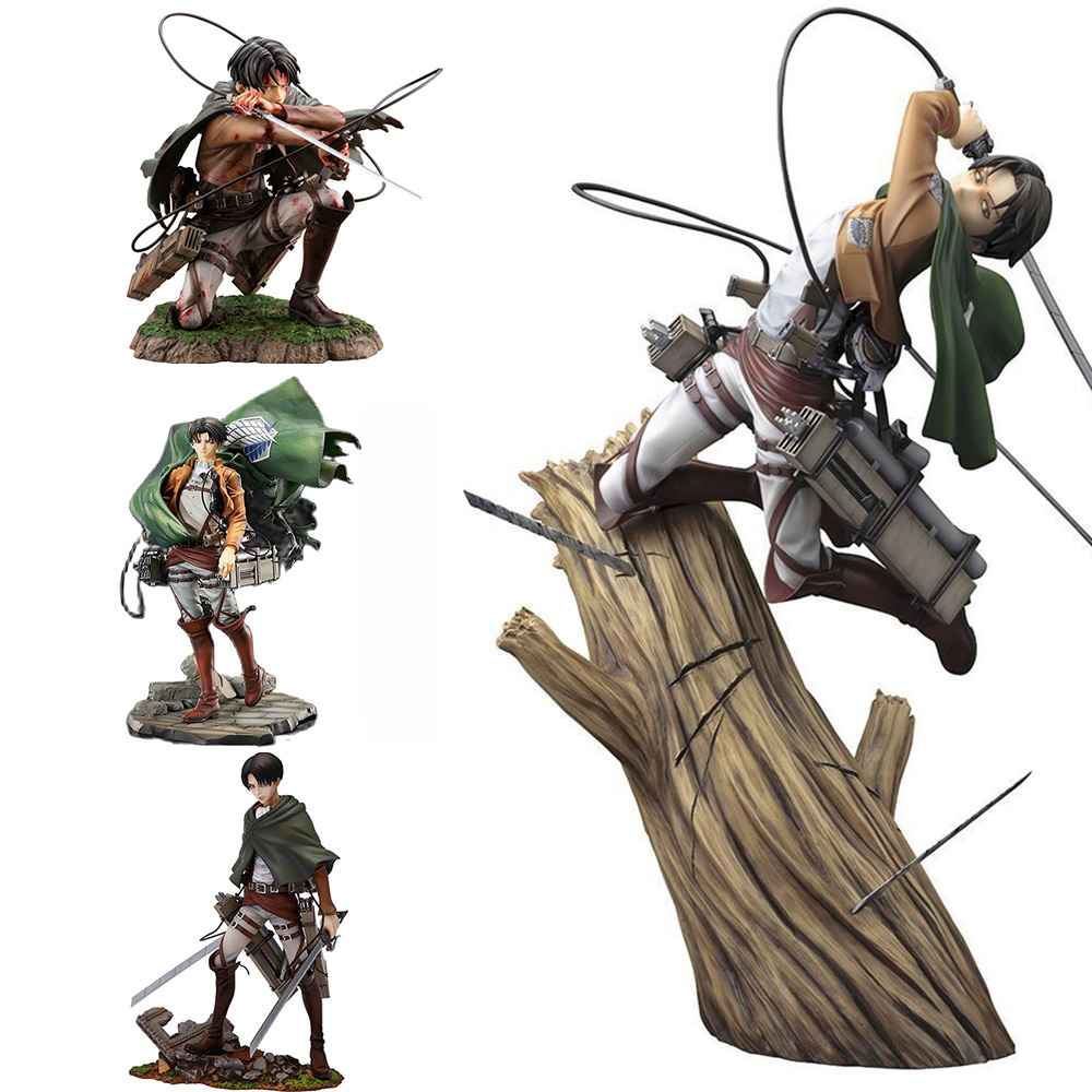 Funny Toys Attack on Titan Artfx J Levi Mikasa Ackerman Renewal Package Ver. PVC Action Figure Anime Figure GK Model Toys Doll G