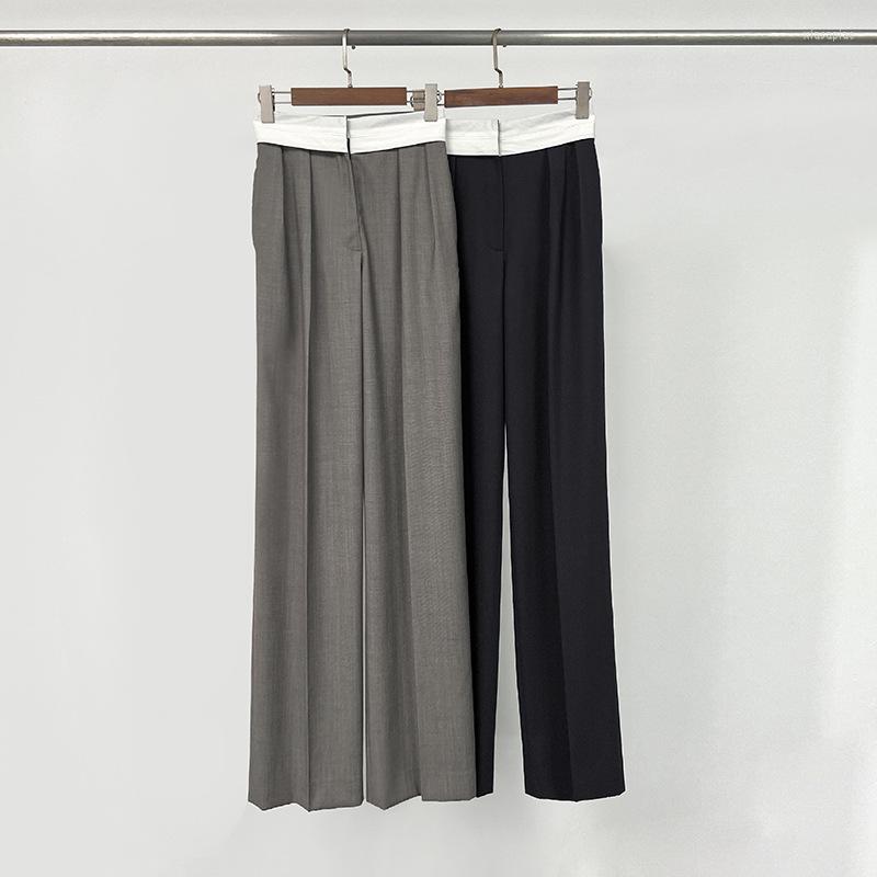 Women's Pants Paneled Deep Pleated Wide Leg Straight Trousers Casual For Women, Black
Women's Pants Paneled Deep Pleated Wide Leg Straight Trousers Casual For Women, Black