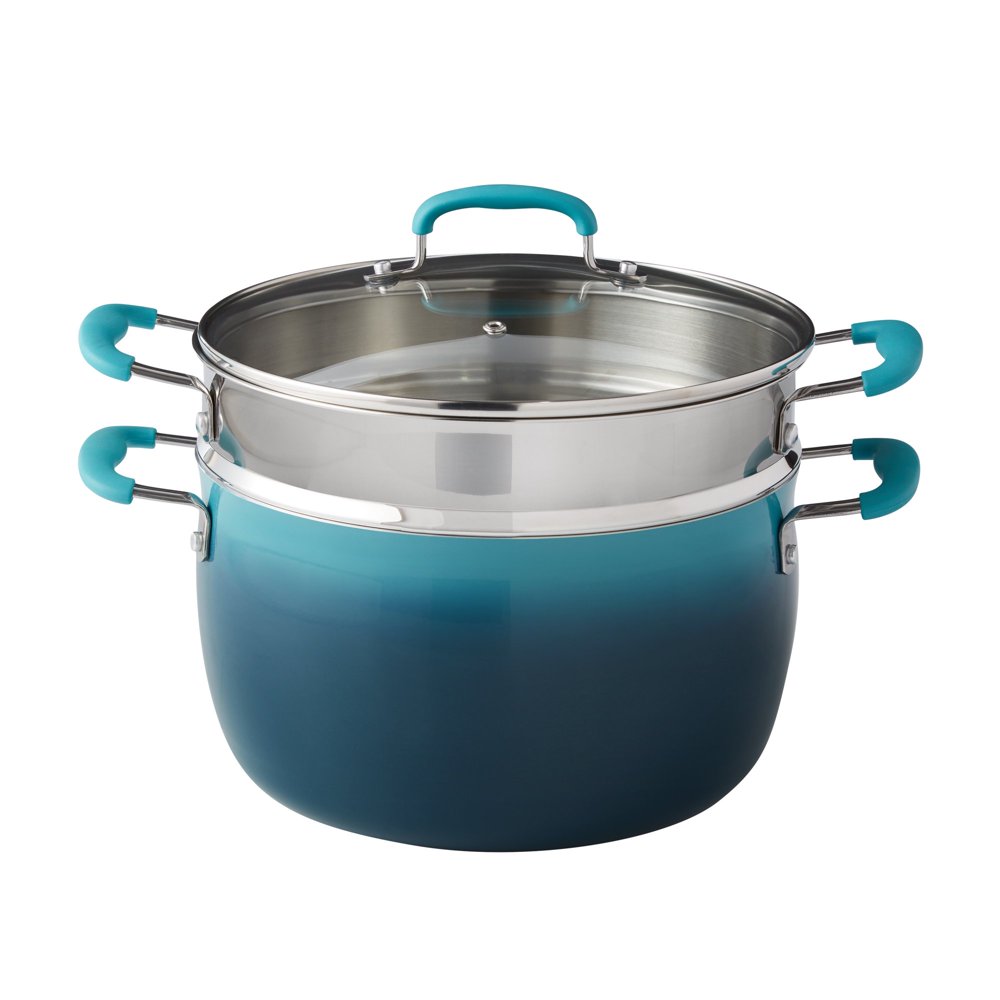 7-Quart Ceramic Stock Pot with Pasta Insert