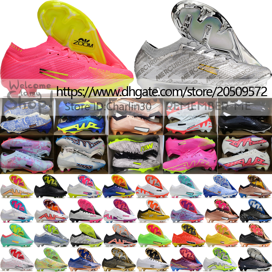 Send With Bag Quality Soccer Football Boots Zoom Vapores 15 Elite FG Shoes Silver Pink Gold Blue Purple Black White Yellow Green Orange Gray Mbappe CR7 Football Cleats, Vapor 25
Send With Bag Quality Soccer Football Boots Zoom Vapores 15 Elite FG Shoes Silver Pink Gold Blue Purple Black White Yellow Green Orange Gray Mbappe CR7 Football Cleats, Vapor 25