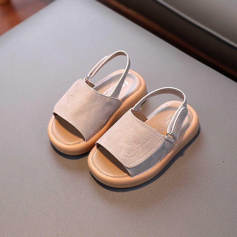 Sandals CAPSELLA KIDS Sandals for Boys Fashion Summer Shoes 1-3-6 Years Girls Open Toe Matte Leather Shoes Sandals Children Slippers R230529