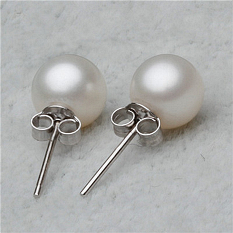 Vintage Classic Women's Pearl Stud Earrings - S925 Silver Luxury Fashion for Weddings & Parties