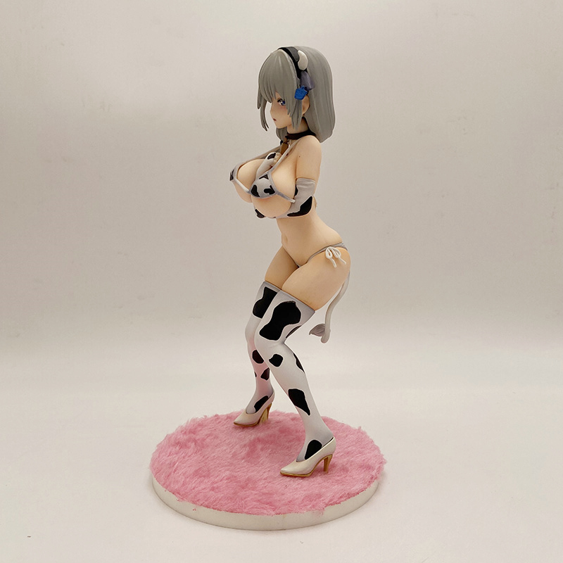 Funny Toys WAVE Uzaki chan Wants to Hang Out! Uzaki Tsuki Cow Pattern Bikini DreamTech PVC Action Figure Anime Figure Model Toys