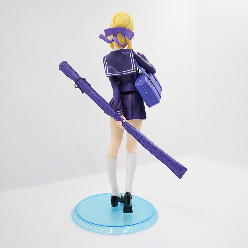 Funny Toys Fate Stay Night Saber School uniform PVC Action Figure Japanese Anime Figure Model Toys Collection Doll Gift