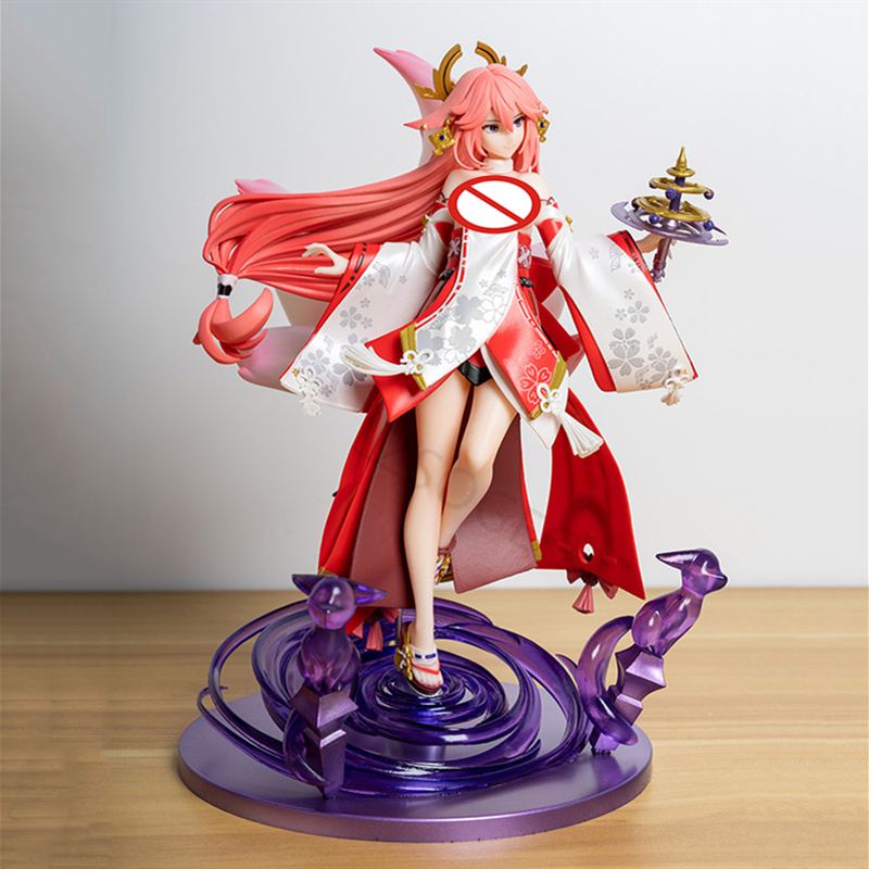 Funny Toys Genshin Impact Yae Miko GK PVC Action Figure Anime Figure Model Toys Collection Doll Gift