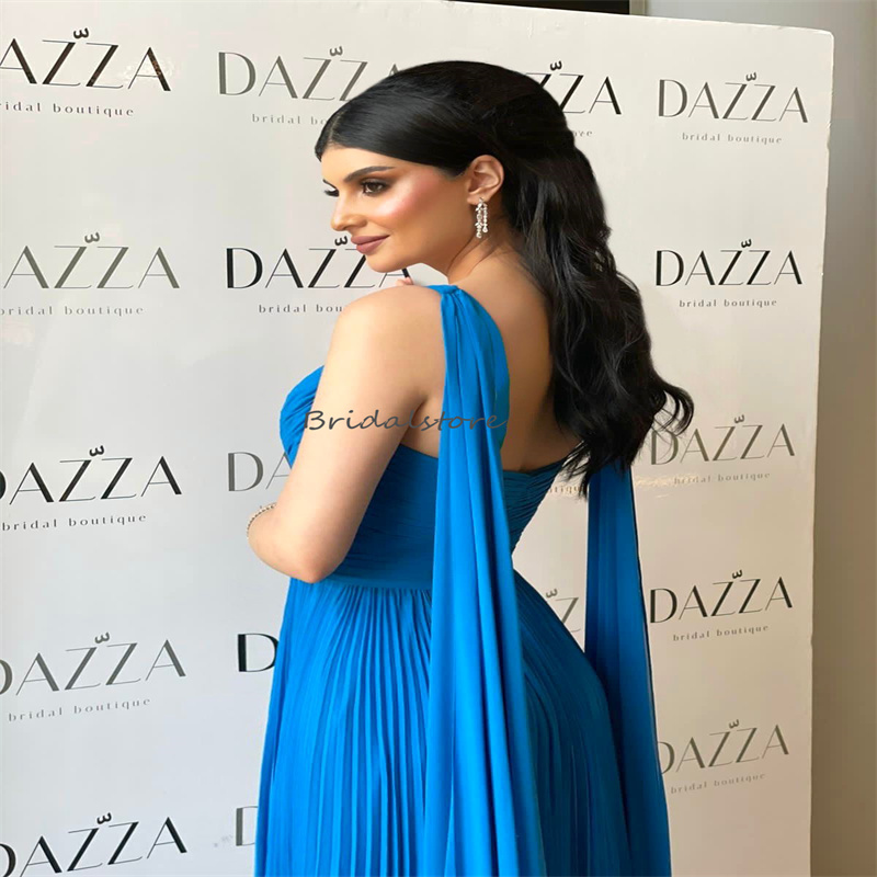 New Arabic Dubai Evening Dress With Cape Sleeves Elegant 2023 Floor Length Chiffon Prom Dress Chic Women Birthday Formal Party Vestidos De Noche Dubai