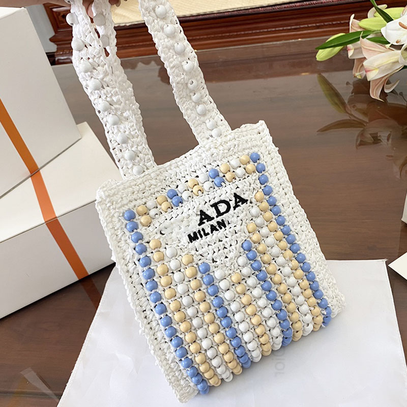 Summer Designer 2023 Bag Luxury Bead Beach Straw Bags Woman Crochet Tote Bags Shopping Purse Wallet Totes Shoulder Handbags Triangle Top Quality Size 20x22 cm, Pink
Summer Designer 2023 Bag Luxury Bead Beach Straw Bags Woman Crochet Tote Bags Shopping Purse Wallet Totes Shoulder Handbags Triangle Top Quality Size 20x22 cm, Pink