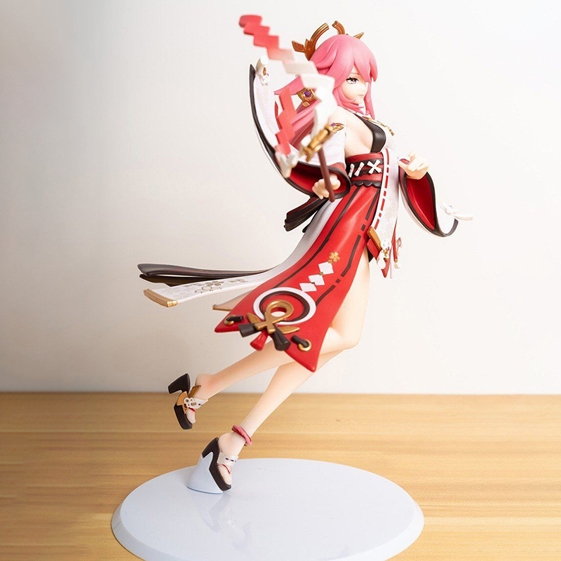 Funny Toys miHoYo Genshin Impact Yae Miko PVC Action Figure Anime Sexy Figure Model Toys Collection Doll Gift