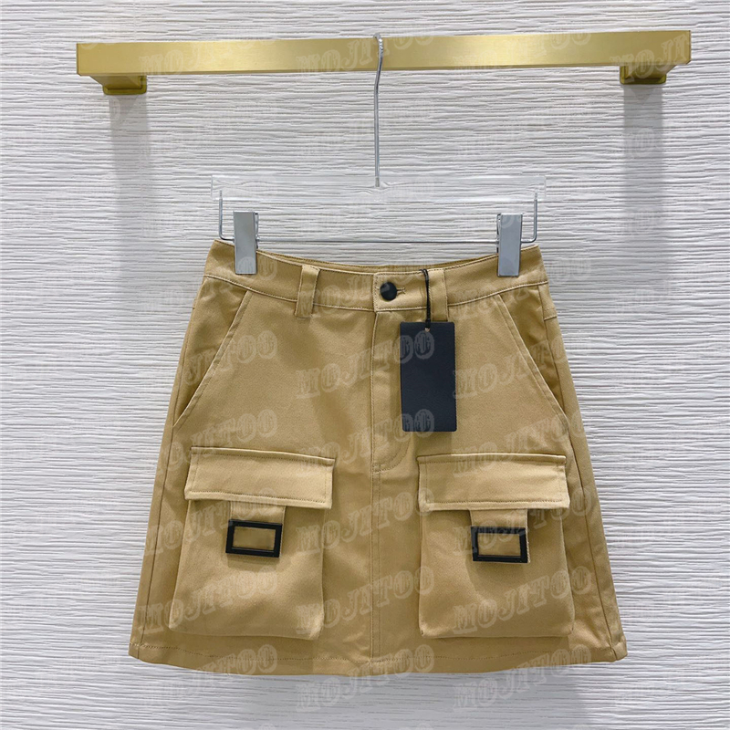 Women Skirts Dress Designer Metal Letter Pocket Drawstring Mini Skirt Summer Hiphop Cool Girl Short Dress, Khaki
Women Skirts Dress Designer Metal Letter Pocket Drawstring Mini Skirt Summer Hiphop Cool Girl Short Dress, Khaki
