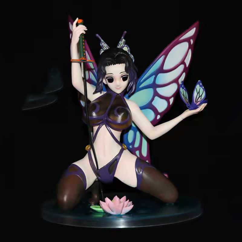 Funny Toys Anime Demon Slayer Kimetsu no Yaiba Kocho Shinobu PVC Action Figure Japanese Anime Figure Model Toys Doll Gift