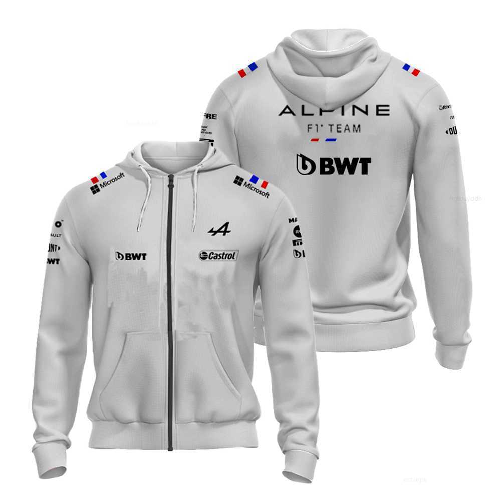 Men's Hoodies Sweatshirts Men's and women's f1 hoodie for official racing shirt with formula one alpine f1 zip