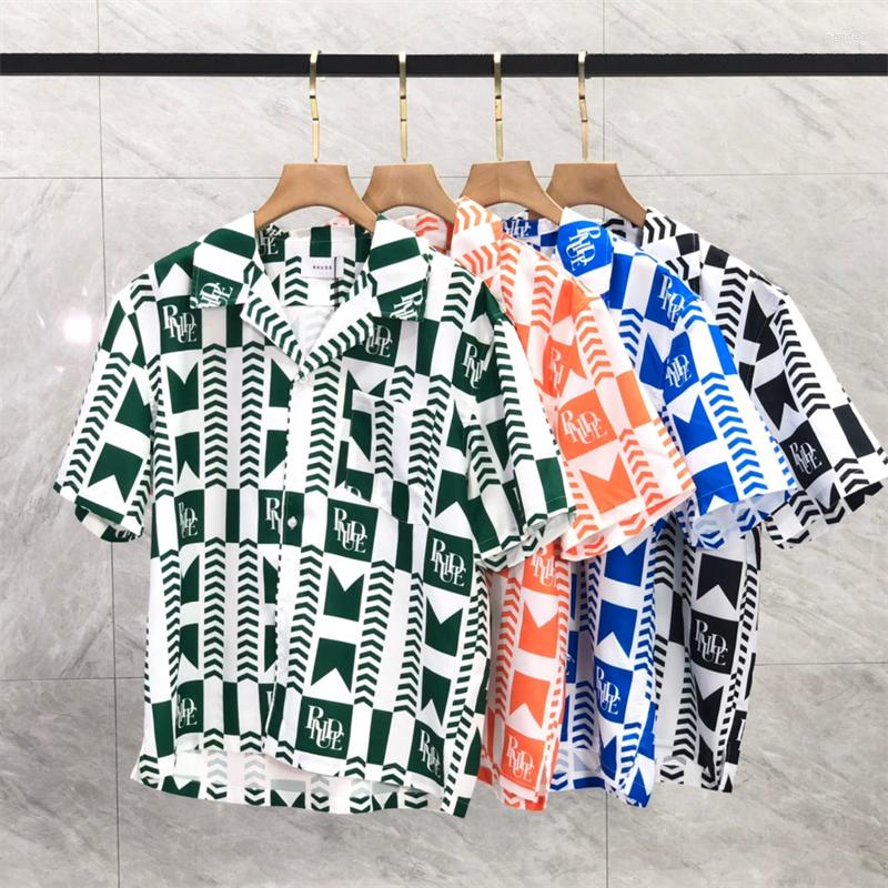 Men' Casual Shirts Good Quality Full Logo Rhude Fashion Men 1:1 Quick Drying Lapel Short Sleeve Button Women Beach Shirt
Men' Casual Shirts Good Quality Full Logo Rhude Fashion Men 1:1 Quick Drying Lapel Short Sleeve Button Women Beach Shirt