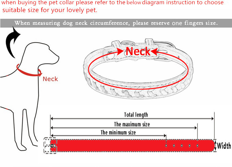 Update Dog Collars Alloy Horn Spike Nail Pet Collar Wolf Teeth Rivet Leather Neck Circle Chain Supplies