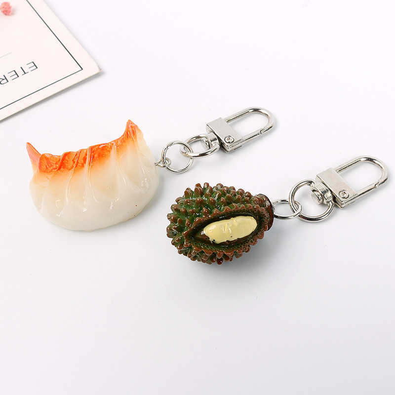 Key Rings Creative and Fun Simulation Food Car Cute Fruit Strawberry Orange Keychain Women's Bag Charm Jewelry Gift Chaveiro G230526