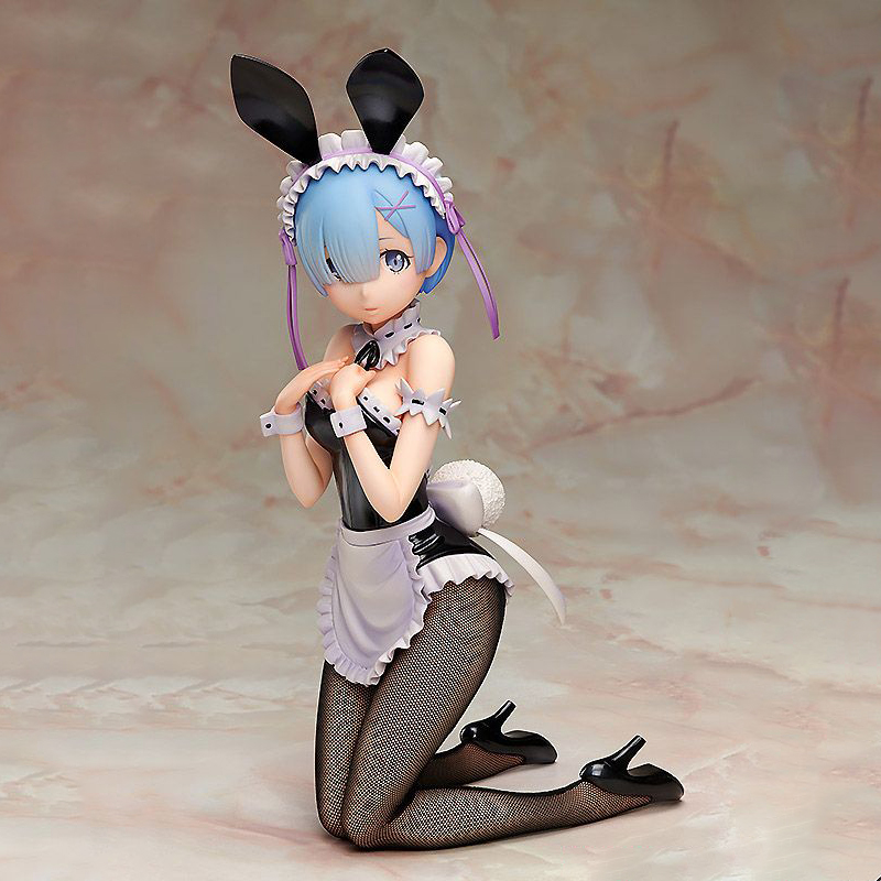 Funny Toys Re Zero Starting Life in Another World Ram Rem Bunny Ver. PVC Action Figure Anime Sexy Figure Model Toys Doll Gift