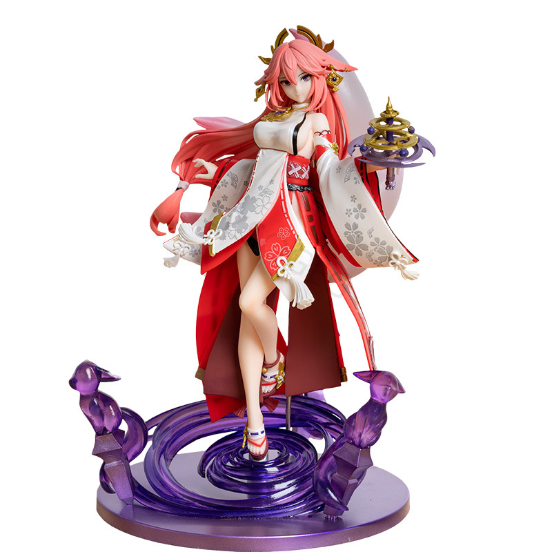 Funny Toys Genshin Impact Yae Miko GK PVC Action Figure Anime Figure Model Toys Collection Doll Gift