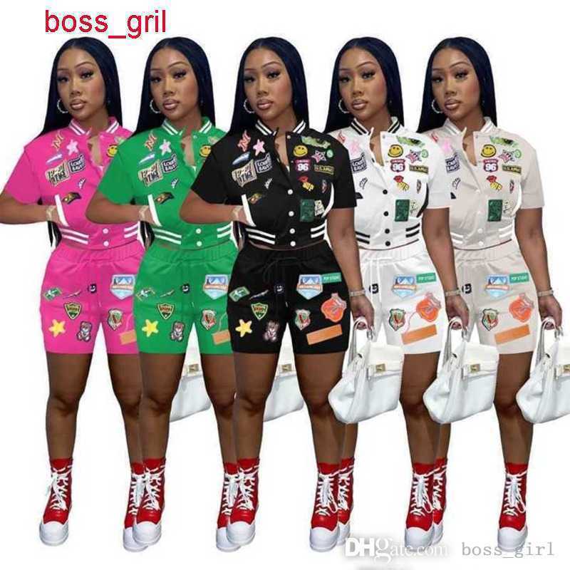 Womens Designer Tracksuits Two Piece Set 2023 Summer New Emblem Print Button Baseball Elastic Thread Suit, Creamy-white
Womens Designer Tracksuits Two Piece Set 2023 Summer New Emblem Print Button Baseball Elastic Thread Suit, Creamy-white