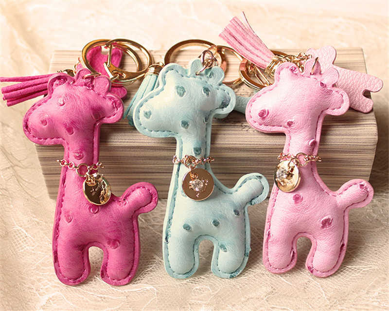 Key Rings Fancy Fantasy Giraffe Tassel Keychain Trinket Keyholder New Innovation Project Bag Pendant Chaveiro Llaveros G230526