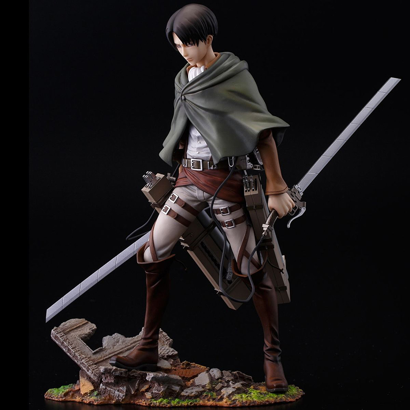 Funny Toys Attack on Titan Artfx J Levi Mikasa Ackerman Renewal Package Ver. PVC Action Figure Anime Figure GK Model Toys Doll G